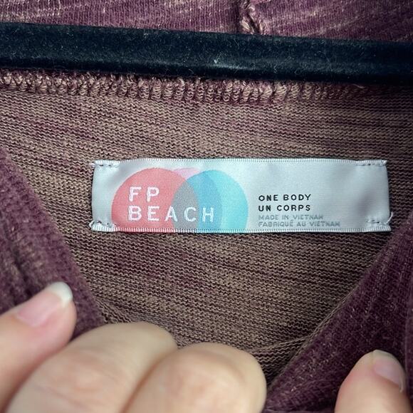 Free People Beach 100% cotton cowl neck knit hi low hem sweater dress sz OS - Picture 6 of 8